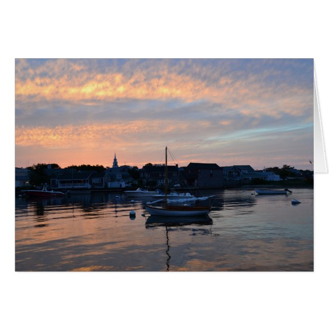 Nantucket sunset Card (Front Horizontal)