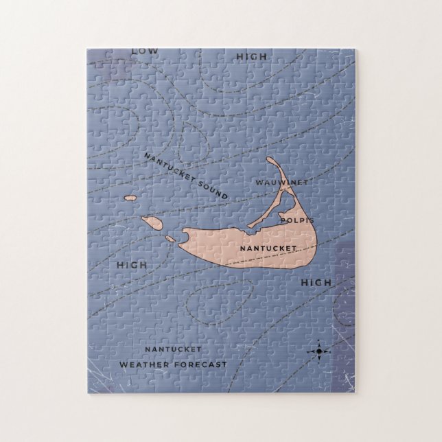 Nantucket USA weather map Jigsaw Puzzle (Vertical)
