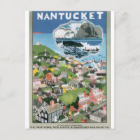 Nantucket Vintage Travel Poster Artwork