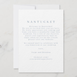 Nantucket Wedding Welcome Card