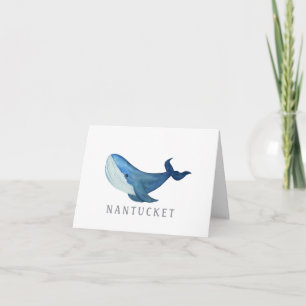 Nantucket Whale Blank Note Card