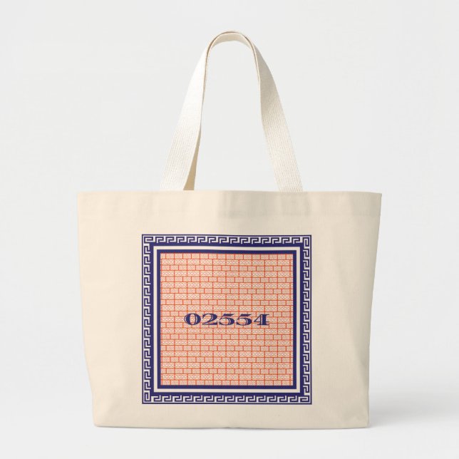 Nantucket Zip Code Tote Bag (Front)