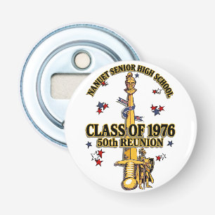 Nanuet Senior HS Knights Reunion Black Gold Bottle Opener