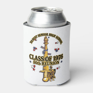 Nanuet Senior HS Knights Reunion Black Gold Can Cooler