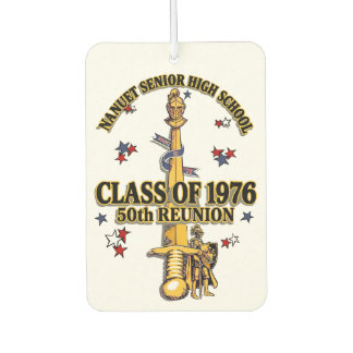 Nanuet Senior HS Knights Reunion Black Gold Car Air Freshener