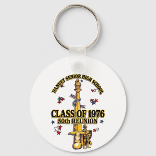 Nanuet Senior HS Knights Reunion Black Gold Key Ring
