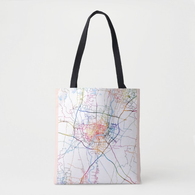 Nanyang China City Map Tote Bag (Front)