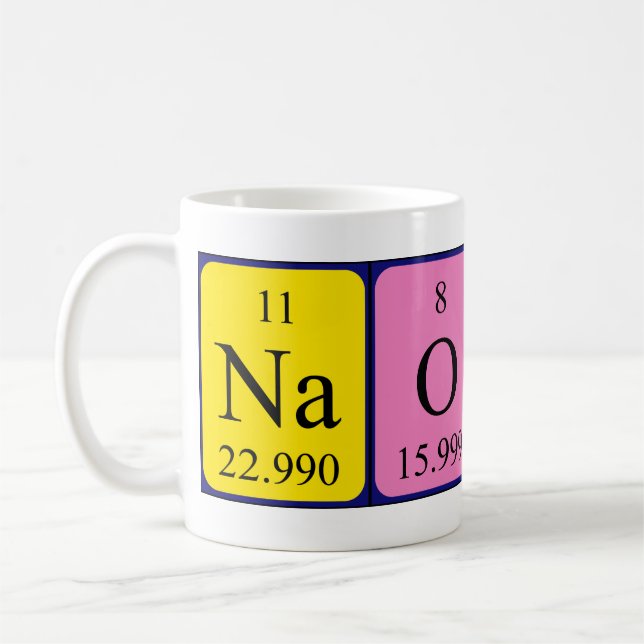 Naoko periodic table name mug (Left)