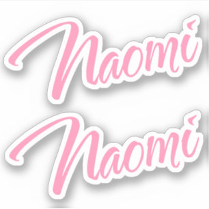 Naomi Decorative Name in Pink x2 Sticker