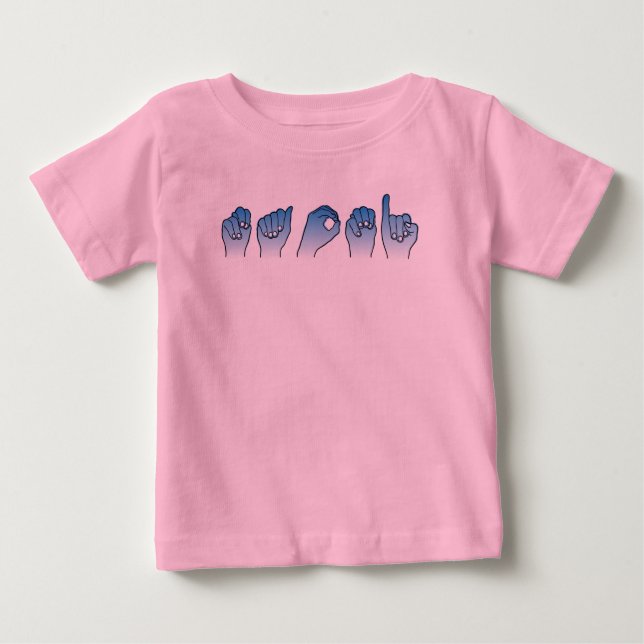 Naomi fingerspelled baby T-Shirt (Front)