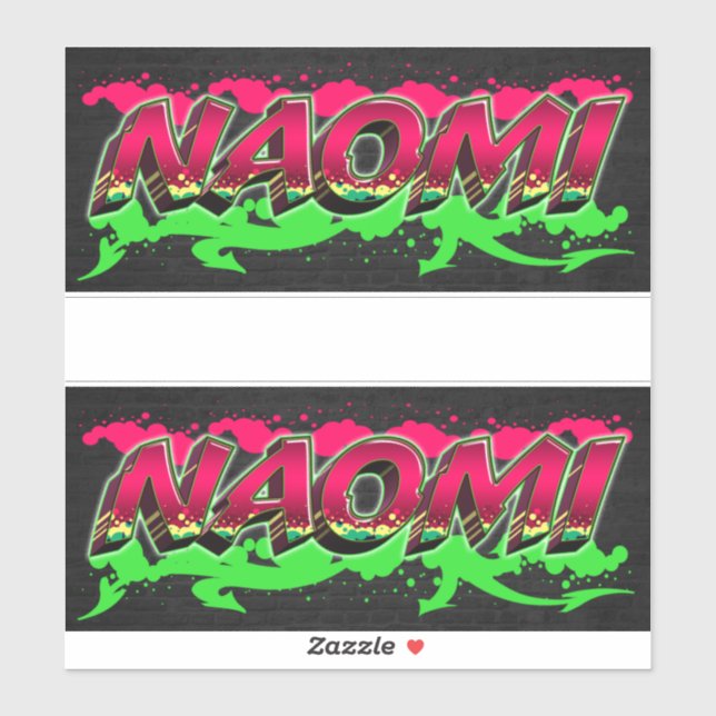 Naomi First Name Name Graffiti Stickers Sticker (Sheet)