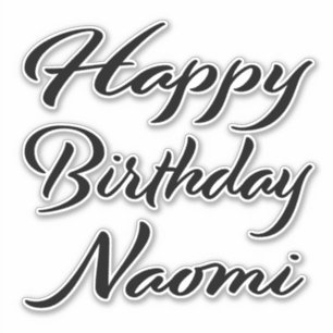 Naomi name first name black Sticker birthday