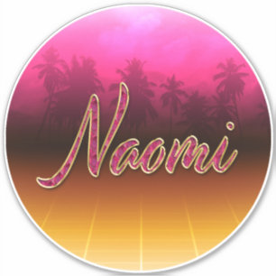 Naomi Vorname Name golden pink Aufkleber Sticker