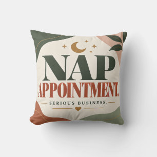 Nap Appointment Serious Business Funny Throw Pillo Cushion