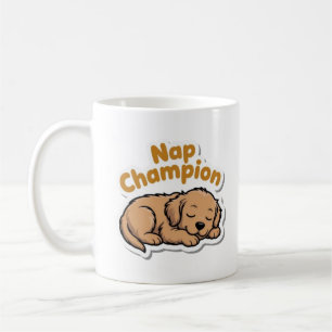 Nap Champion Cute Golden Retriever Puppy Coffee Mu Mug