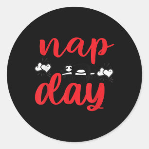 Nap Day Classic Round Sticker