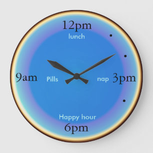 "Nap Happy Hour Pills"> Fun Kitchen Clocks