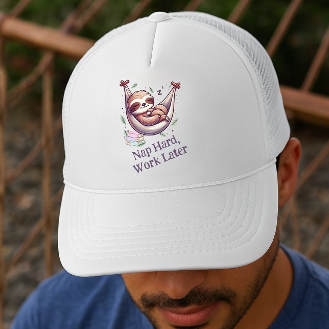 Nap Hard Sloth Trucker Hat (Creator Uploaded)