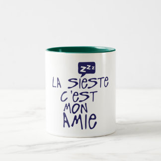 nap is my friend citation bubble Two-Tone coffee mug