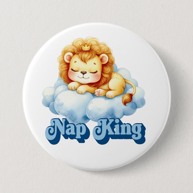 Nap King 7.5 Cm Round Badge (Front)