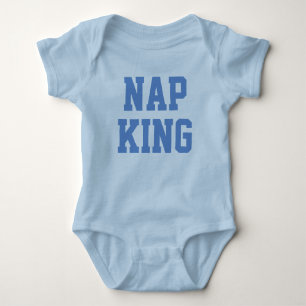 Nap King   Joke Humor Blue Baby T shirt