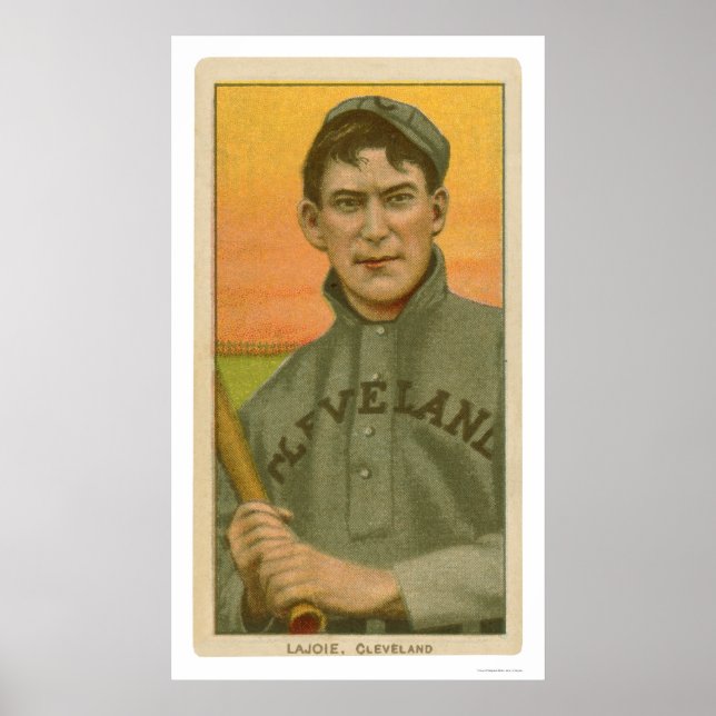 Nap Lajoie Baseball Card 1910 Poster (Front)