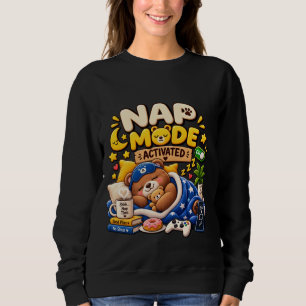 Nap Mode Activated Bear – Funny Cosy Sleepy Animal Sweatshirt