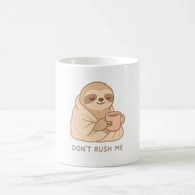 Nap Mode: Activated – Cosy Sloth in a Blanket Coffee Mug (Center)