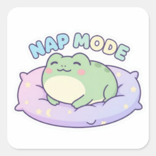 Nap Mode Frog Sticker Cute Sleeping Frog Cosy Kawa