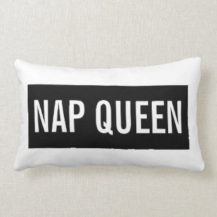 Nap queen black white lumbar cushion