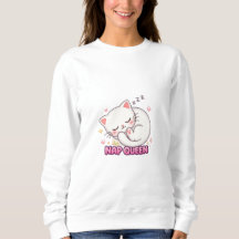 Nap Queen Cat Sticker | Cute Sleeping Cat