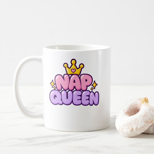 Nap Queen Coffee Mug (With Donut)