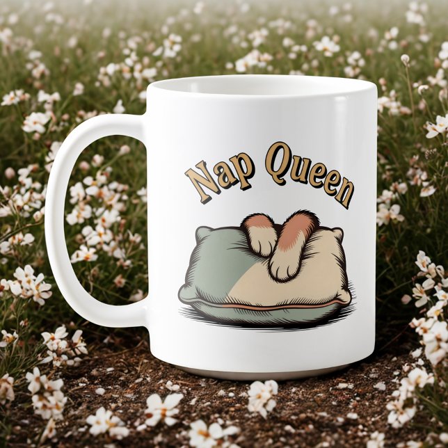 Nap Queen | Cozy Pet Parenting Humor   Coffee Mug (Creator Uploaded)
