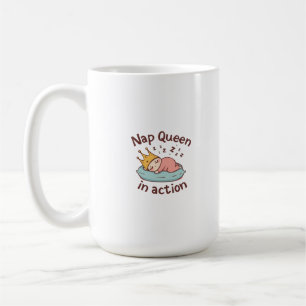 Nap Queen in Action Baby Design Coffee Mug