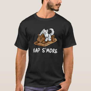 Nap S'more Marshmallow Camper Cat Camping Campfire T-Shirt