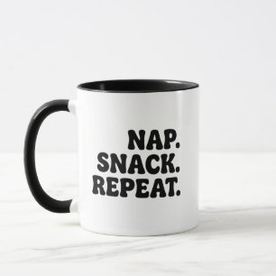 Nap Snack Repeat Mug - Funny Coffee Lover Gift