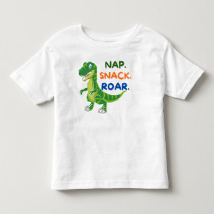 Nap Snack Roar Dinosaur Toddler T-Shirt 