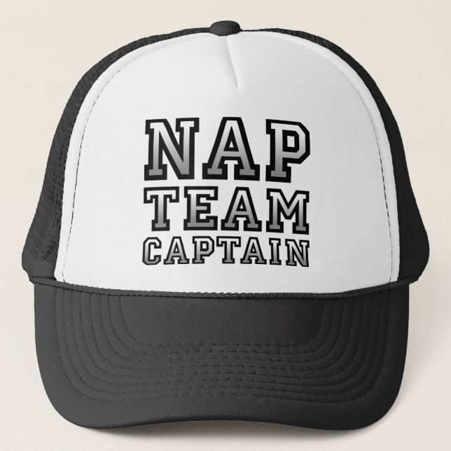 Nap Team Captain Funny Ball Cap Hat (Front)