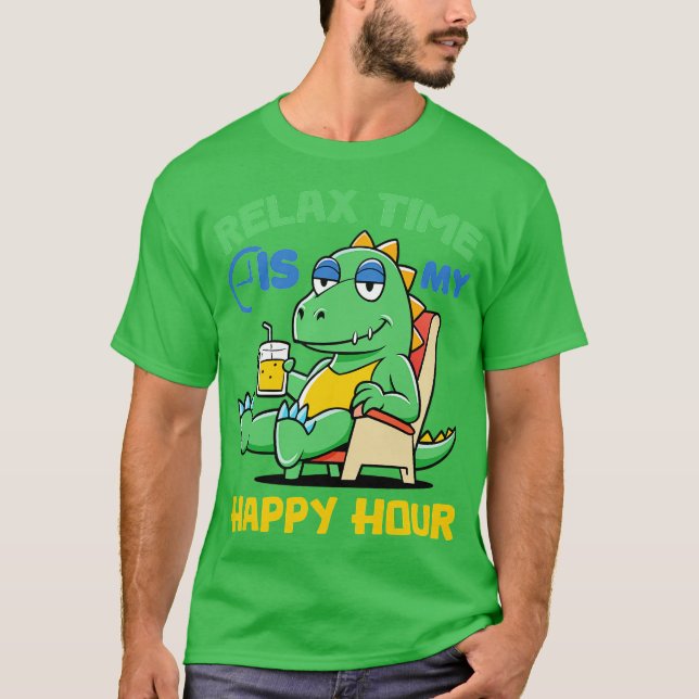 nap time is my happy hour dino T-Shirt (Front)
