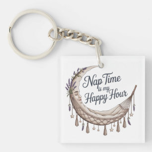 Nap Time Is My Happy Hour Key Ring