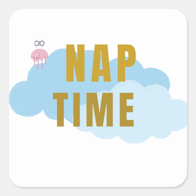 Nap Time Sticker – Sleepy Cloud and Funny Design (Front)