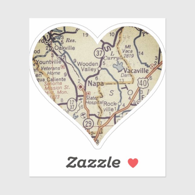 Napa CA Vintage Map (Sheet)