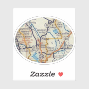 Napa California Vintage Map