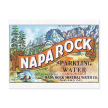 Napa Rock Sparkling Water Oakland California Label