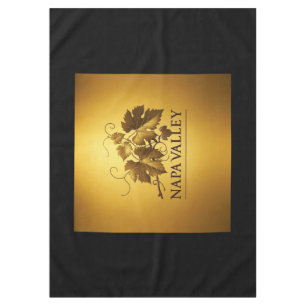 Napa Valley Black Party Event Tablecloth