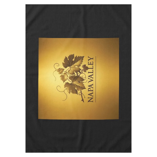Napa Valley Black Party Event Tablecloth (Front)