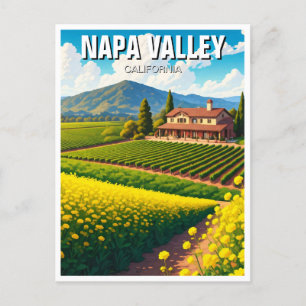Napa Valley California Mustard Flowers Postcard