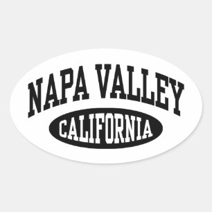 Napa Valley California Oval Sticker
