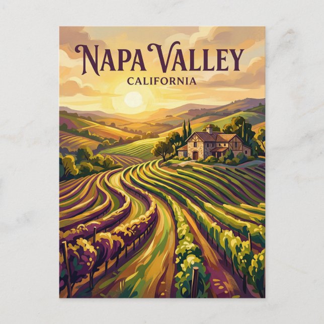 Napa Valley California Postcard (Front)