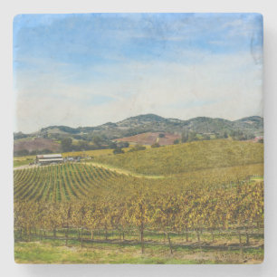 Napa Valley California Vineyard Stone Coaster